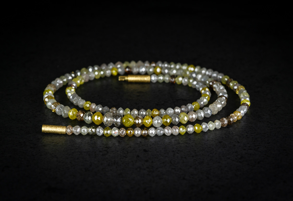 Diamant Collier Multi Schweizer Edelsteine