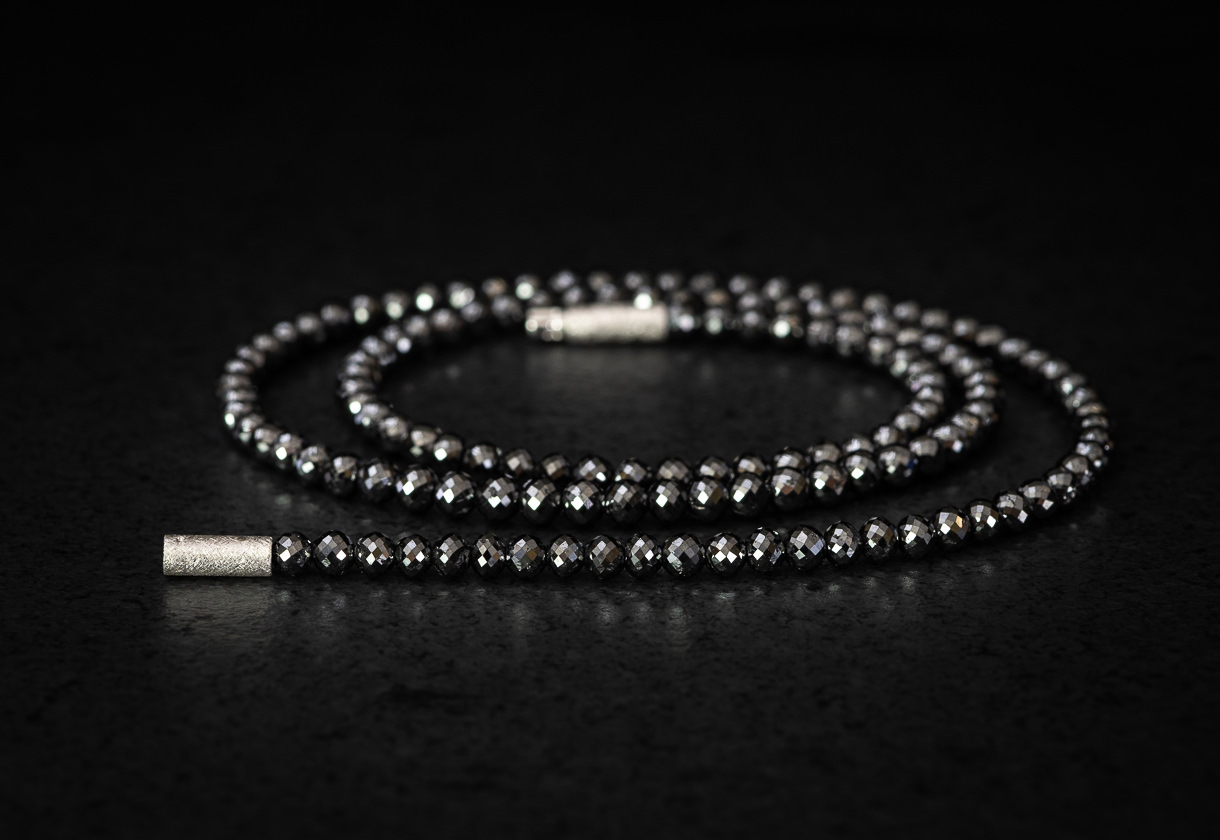 Diamant-Collier-Schwarz-Schweizer-Edelsteine