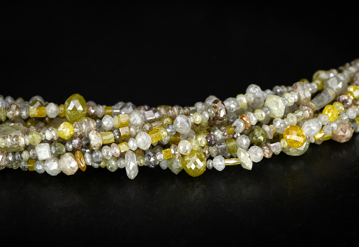 Diamant Collier Zwoelffach Multi CloseUp