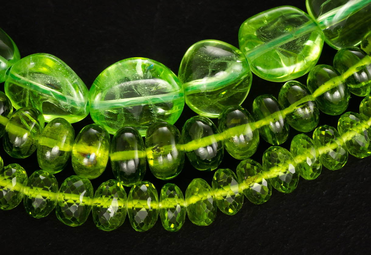 Edelsteinkette Peridot Schweizer Edelsteine CloseUp