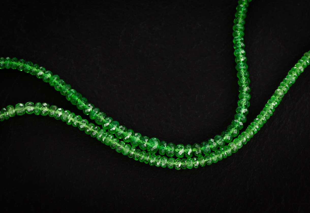 Edelsteinkette Tzavorit Schweizer Edelsteine